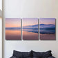 3pcs Mountains, Sunrise, Fog, Lake, Reflection Metal Print Ready to Hang Art