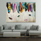 Multicolour Feathers Watercolor Print 100% Australian Made Stretched Canvas Ready to Hang - BO-116