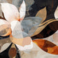 Modern Neutral Beige Botanical Floral Leaf Wall Art Canvas Office Home Framed 120x60cm