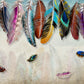 Multicolour Feathers Watercolor Print 100% Australian Made Stretched Canvas Ready to Hang - BO-116