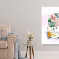 Pink FLowers & Gold Perfume Bottle Fashion Print 100% Australian Made Stretched Canvas Ready to Hang - FS - 143