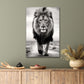 Art Of A Lion In Black & White Print 100% Australian Made 40x60cm Stretched Canvas Ready to Hang