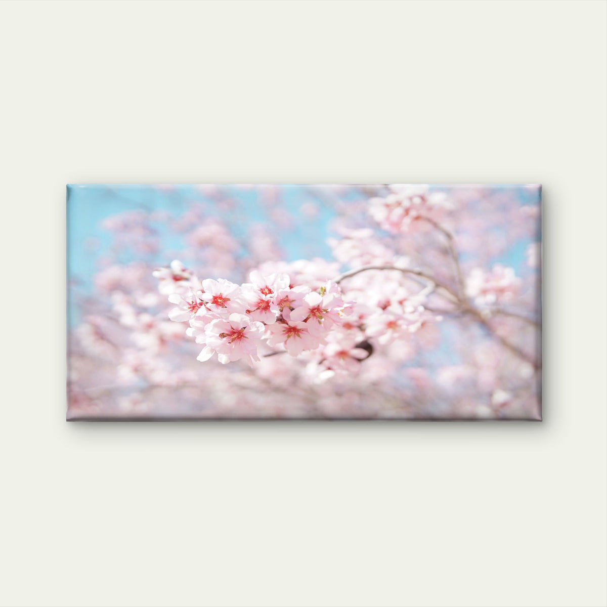 Spring Floral Tree Branch Wall Art Canvas Office Home Room Framed 80x45cm