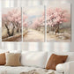 3pcs Cherry Blossom Landscape Wall Art Set Canvas Framed 40x60cm - High Quality Print 100% Australian Made Wall Canvas Ready to Hang