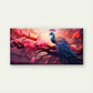 Peacock Among Pink Flowers Wall Art Canvas Office Home Room Framed 120x60cm