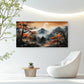 Misty Mountain Moonlight Wall Art Canvas Office Home Room Framed 80x45cm