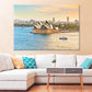 ferries passing by Opera House & Sydney harbour Print 100% Australian Made Stretched Canvas Ready to Hang - AU-117