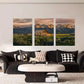 3pcs Mountain Cabin Metal Tranquil Nature Print Ready to Hang Art