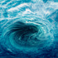 Blue Ocean Water Fluid Swirl Wall Art Canvas Office Home Room Framed 120x60cm