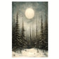 Winter Forest Snowscape Print 100% Australian Made 40x60cm Stretched Canvas Ready to Hang