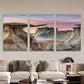 3pcs New Mexico Desert with Stone Metal Print Ready to Hang Art
