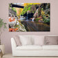 Bridge over Mossy Rock & Waterfall Print 100% Australian Made Stretched Canvas Ready to Hang - NT-117