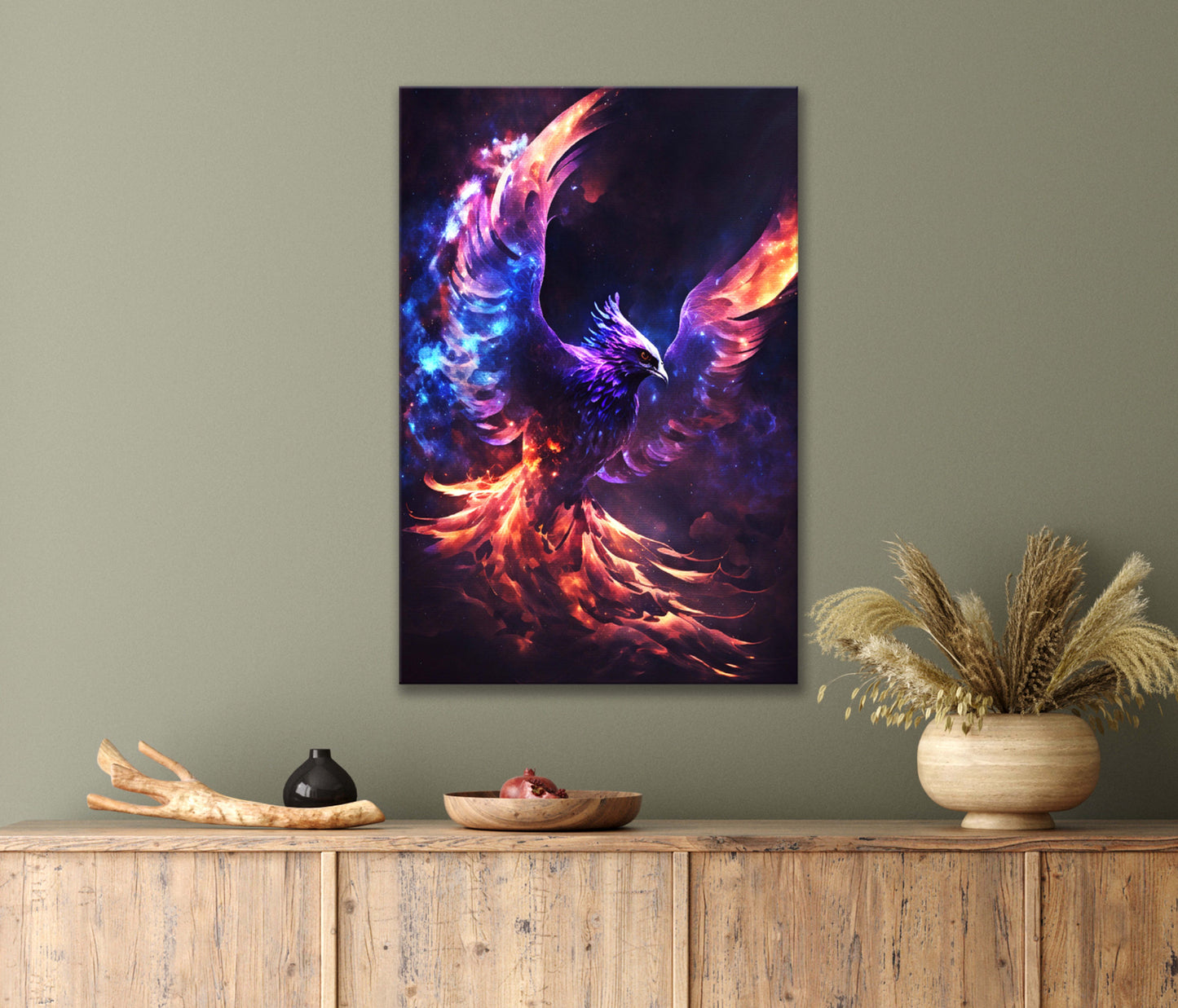 Sight Of a Rainbow Winged Bird Soaring High in The Sky Print 100% Australian Made 40x60cm Stretched Canvas Ready to Hang