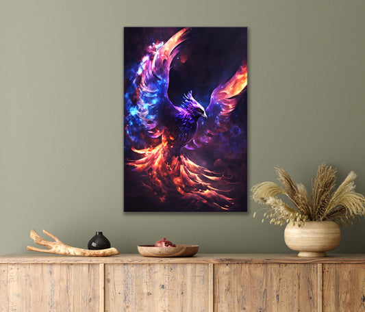 Sight Of a Rainbow Winged Bird Soaring High in The Sky Print 100% Australian Made 40x60cm Stretched Canvas Ready to Hang