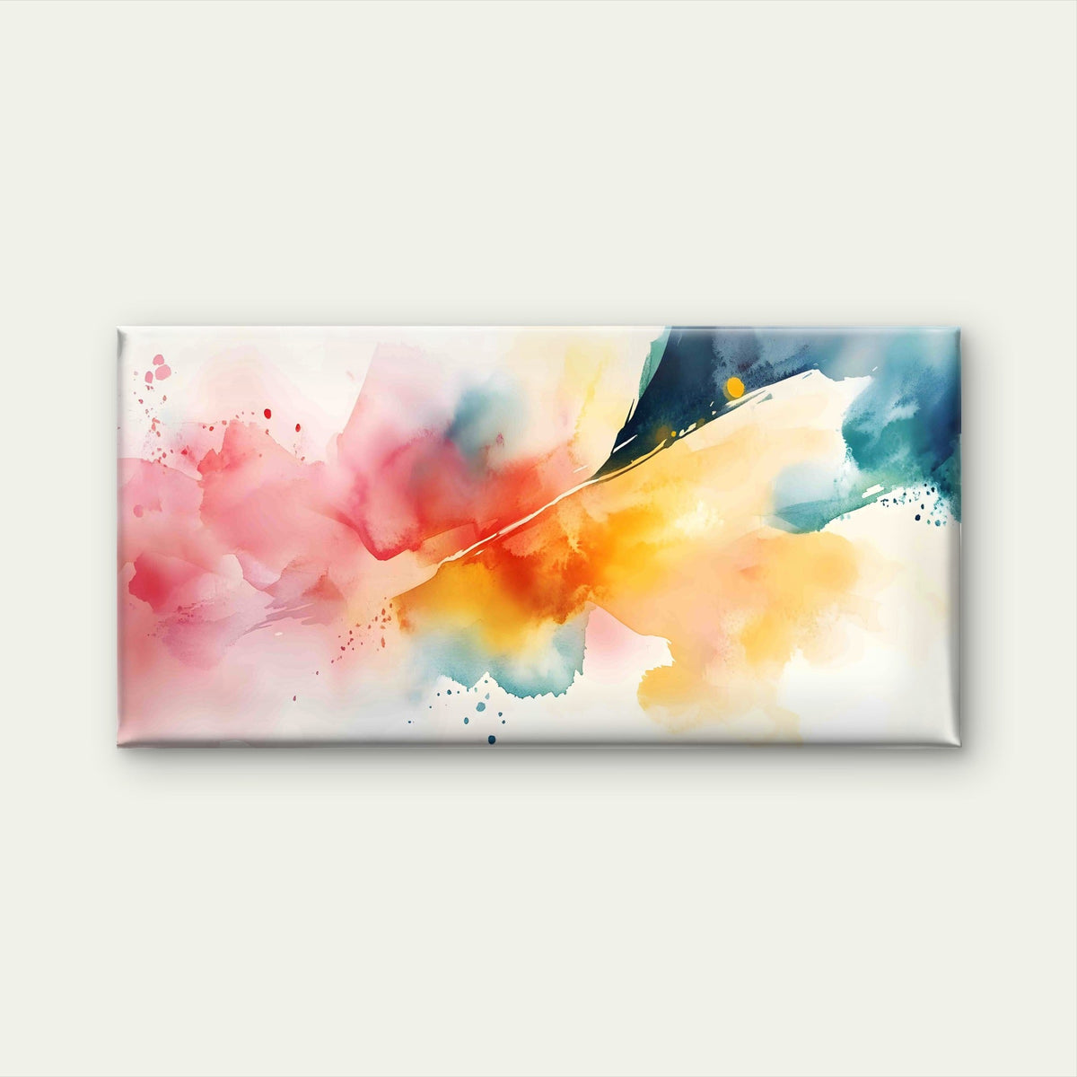 Abstract Watercolor Fusion Back Wall Art Canvas Office Home Room Framed 120x60cm