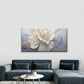 White Flower with Blue Accent Wall Art Canvas Office Home Room Framed 120x60cm