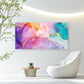 Pastel Waves With Gold Wall Art Canvas Office Home Room Framed 120x60cm