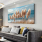 Pampas Grass Coastal Serene Beach Wall Art canvas office home room framed 120x60cm