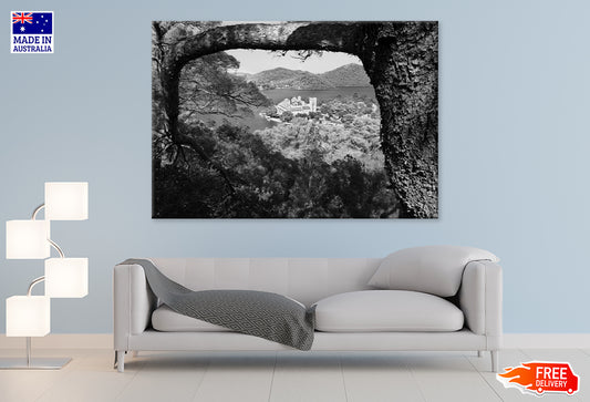 St.Mary benedictine monastery, Croatia Print 100% Australian Made Stretched Canvas Ready to Hang - BW-118