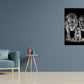 Majestic Black and White Lion Family Print 100% Australian Made 40x60cm Stretched Canvas Ready to Hang