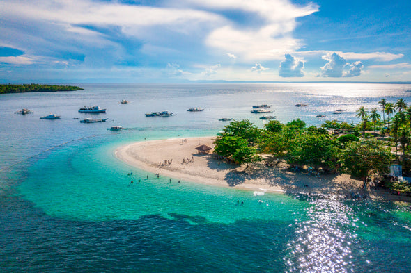 Aerial View of Tulang Diot Island Print 100% Australian Made Stretched Canvas Ready to Hang - BC-118