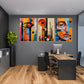 3pcs Colorful Geometric & Floral Designs Metal Print Ready to Hang Art