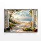 Sunlight Beach Light House Bloom Window View Print 100% Australian Made 60x40cm Stretched Canvas Ready to Hang