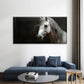 Realistic White Horse Head Wall Art Canvas Office Home Room Framed 120x60cm