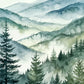 Stunning Mountain with Trees Painting Print 100% Australian Made 40x60cm Stretched Canvas Ready to Hang