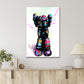 Painting Of Cartoon Character with Colorful Graffiti Arts Print 100% Australian Made 40x60cm Stretched Canvas Ready to Hang