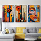 3pcs Colorful Geometric & Floral Designs Metal Print Ready to Hang Art