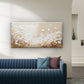 Floating White Flower Petals Wall Art Canvas Office Home Room Framed 120x60cm