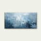 Modern Light Grey Blue Oil Wall Art Canvas Office Home Room Framed 120x60cm