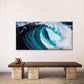Ocean Wave Art Wall Art Canvas Office Home Room Framed 80x45cm