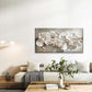 Elegant Minimalist White Flower Wall Art Canvas Office Home Room Framed 120x60cm