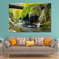 Mossy Rocks & Water Cascading Print 100% Australian Made Stretched Canvas Ready to Hang - NT-119