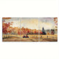 3pcs Fall Foliage Family On Hayride Metal Print Ready to Hang Art