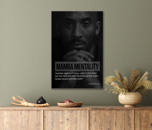 Motivational Power of a Basketball Legend's Mentality Print 100% Australian Made 40x60cm Stretched Canvas Ready to Hang