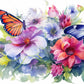 Monarch Butterfly Garden Wall Art Canvas Office Home Room Framed 120x60cm