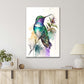 Splash Art Of A Hummingbird Print 100% Australian Made 40x60cm Stretched Canvas Ready to Hang
