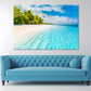 White Sand & Calm Sea for Beach Banner Print 100% Australian Made Stretched Canvas Ready to Hang - BC-119