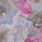 Grey Pink & Gold Fluid Abstract Print 100% Australian Made Stretched Canvas Ready to Hang  - AB-119