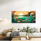 Vintage Fantasy Woman Sunset Wall Art Canvas Office Home Room Framed 120x60cm