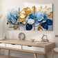 3pcs Modern Fashion Abstract Golden Leaf Light Luxury Art Wall Art Set Canvas Framed 40x60cm - High Quality Print 100% Australian Made Wall Canvas Ready to Hang