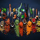 Spices on Spoons Photograph Print 100% Australian Made Stretched Canvas Ready to Hang - KR-101