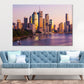 Brisbane City Morning Sun Shine View Print 100% Australian Made Stretched Canvas Ready to Hang - AU-101