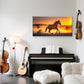 Wild Horse in Utah Desert Dust Wall Art Canvas Office Home Room Framed 120x60cm