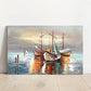 Vibrant Fishing Boat Healing & Vintage Wall Print 100% Australian Made 60x40cm Stretched Canvas Ready to Hang