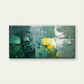 Green Abstract Oil Texture Wall Art Canvas Office Home Room Framed 120x60 cm