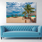 Maldives Ocean With Cabana Huts Print 100% Australian Made Stretched Canvas Ready to Hang - BC-101